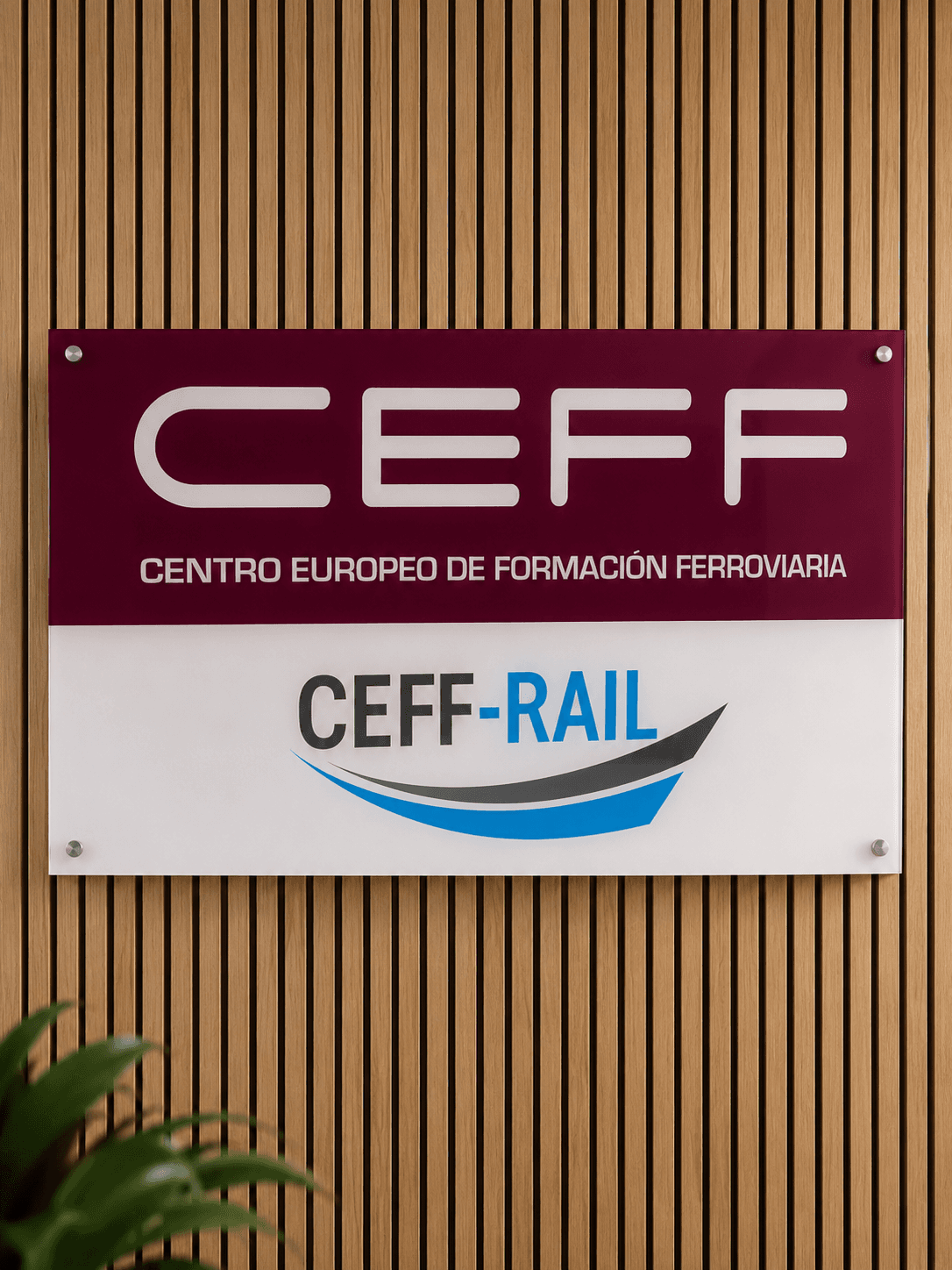 Placa de cartelería para CEFF-Rail