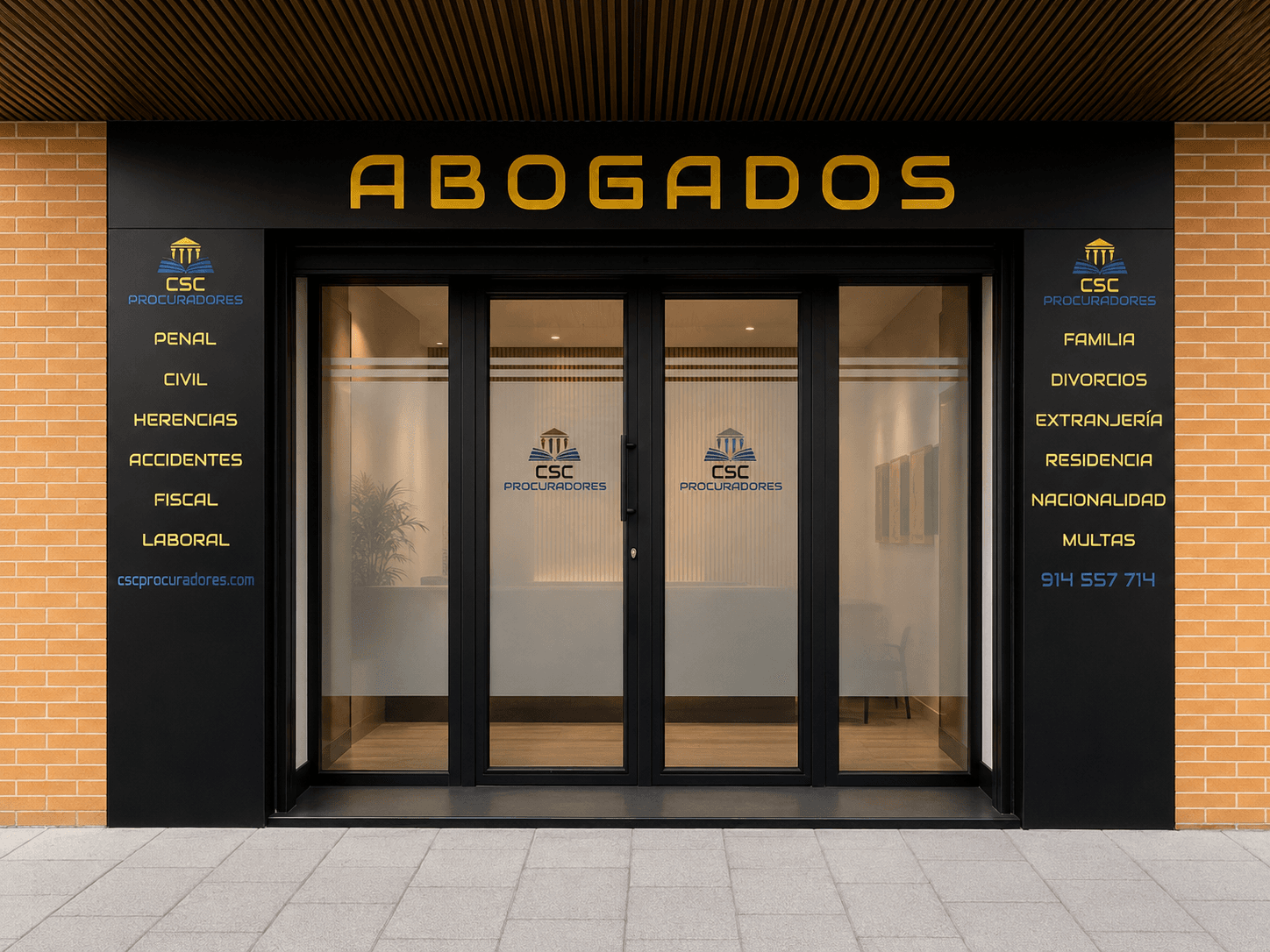 Fachada rotulada para CSC Abogados