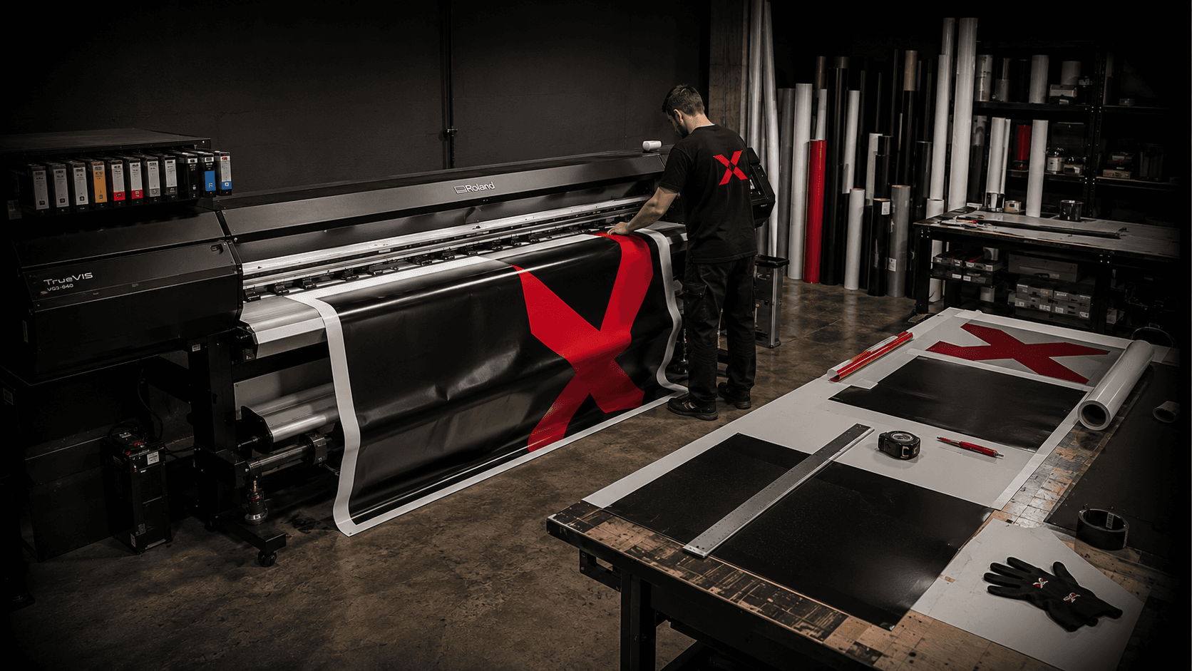 Impresión de gran formato en el taller de LOVITEX